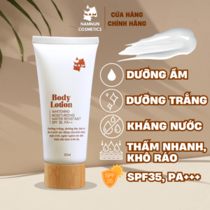 [Tuýp dùng thử] Sữa dưỡng trắng Body nâng tone,chống nắng N.A.M SPF35/PA+++, thấm nhanh,kháng nước,dưỡng ẩm cao.