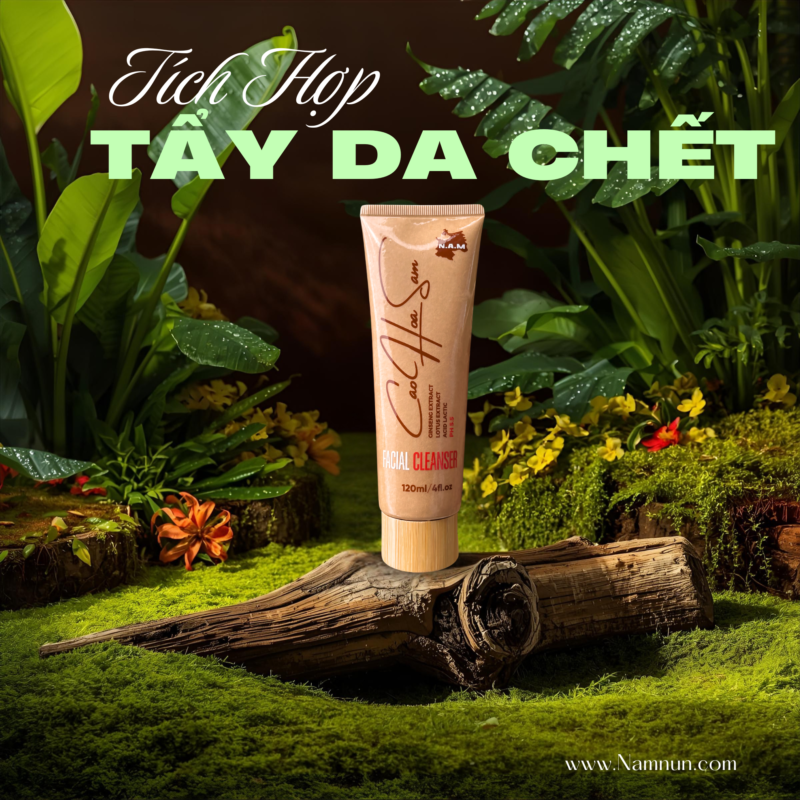 SỮA RỬA MẶT NHÂN SÂM Kết Hợp Tẩy Da Chết Nhẹ - CAO HOA SÂM